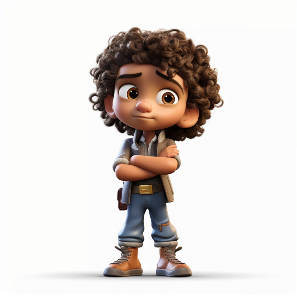 Handsome Boy with Curls