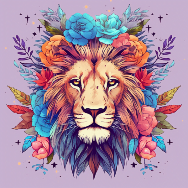 Vintage lion head