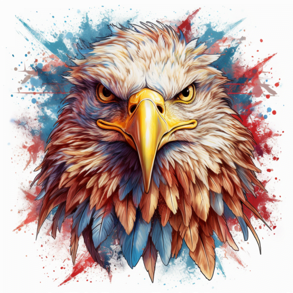 Mascot Eagle with Sparkling Eyes