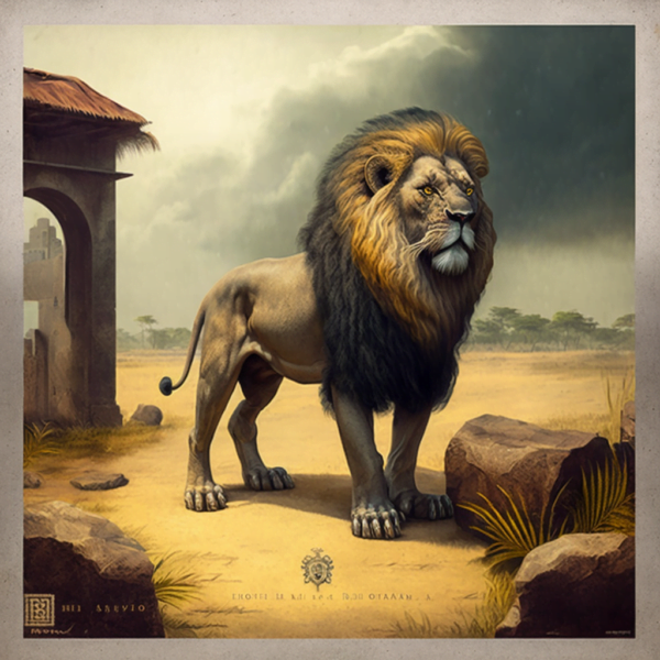 Igbo Inspired Lion 'Stand With Me