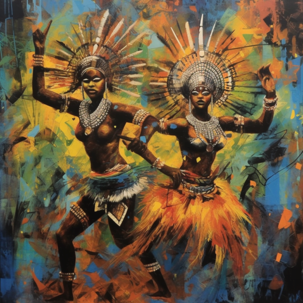 Rembrandt's Dance with Tribal Futurism
