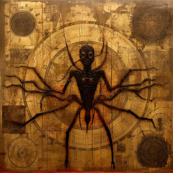 Tribal Symbols and Frightful Imagery