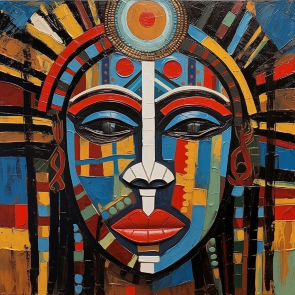 Infused with elements of African tribal art